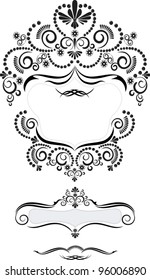 Decorative frame in Oriental style. Graphics.