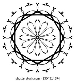 Decorative frame for ornament and design.A template for printing postcards, invitations, books, for textiles, engraving, wooden furniture, forging. Vector.