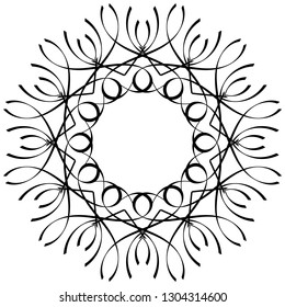 Decorative frame for ornament and design.A template for printing postcards, invitations, books, for textiles, engraving, wooden furniture, forging. Vector.