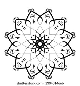Decorative frame for ornament and design.A template for printing postcards, invitations, books, for textiles, engraving, wooden furniture, forging. Vector.