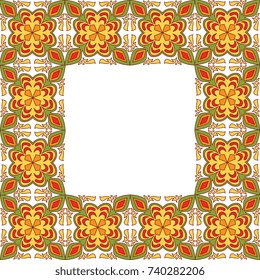 Decorative frame with ornament for greeting, announcement, invitation 