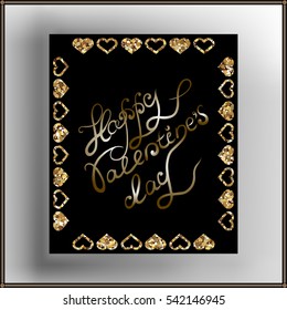 Decorative frame with ornament and lettering. Suitable for invitation, flyer, sticker, poster, banner, card,label, cover, web. Vector illustration.