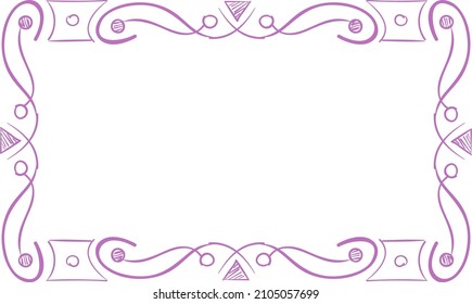 Marco decorativo. Ornar borde en blanco con ornamento de esquina