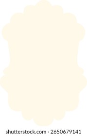 Decorative frame with ornate soft edges and balanced structure, best suited for posters, journals, packaging, or personal branding.