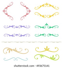 Decorative frame parts, vector eps 10 illustration