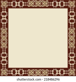 Decorative frame pattern drawn in the old style