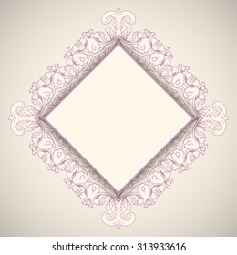 Marco decorativo rosa y beige