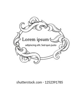 Decorative frame, place for text. Element for design.