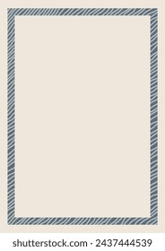 Decorative frame. Place for text. Template for photo, portrait, diploma, invitations and greeting cards. A4 sheet proportion.