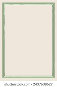 Decorative frame. Place for text. Template for photo, portrait, diploma, invitations and greeting cards. A4 sheet proportion.
