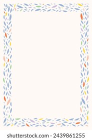 Decorative frame. Place for text. Template for photo, portrait, diploma, invitations and greeting cards. A4 sheet proportion.