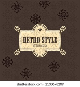 Decorative frame rectangular background with Ornamental golden design, Royal black golden copy space, Vector