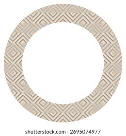 Decorative frame with retro geometric diamond pattern in pastel olors. Perfect as a photo frame, for scrapbooking, postcards, posters, invitation cards.