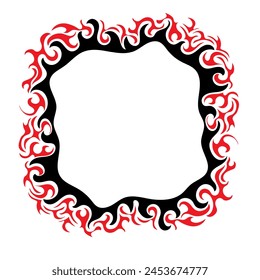Dekorativer Rahmen. Retro Neo Tribal Barock Ornament. Vektorgrafik-Designelement