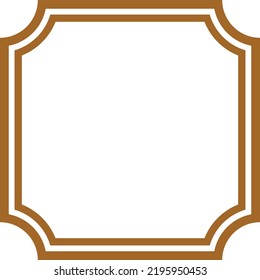 Decorative frame. Retro decorative frame, vintage rectangular ornament and ornate border.