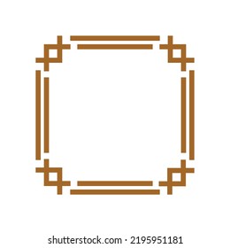 Decorative frame. Retro decorative frame, vintage rectangular ornament and ornate border.
