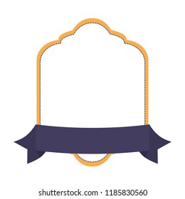 decorative frame and ribbon 