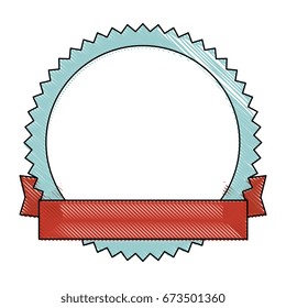 decorative frame with ribbon icon