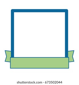 decorative frame with ribbon icon
