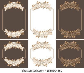 Decorative frame with rose theme.A frame that gave a change in size to the same design.Good frame for a4 size paper.Certificate frame.