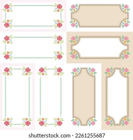 Decorative frame with rose theme.A frame that gave a change in size to the same design.Certificate frame.