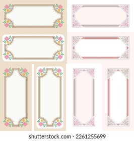 Decorative frame with rose theme.A frame that gave a change in size to the same design.Certificate frame.
