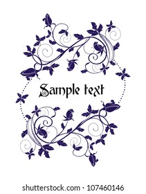 decorative frame with roses ready to place your art or text