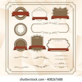 decorative frame set Vector
