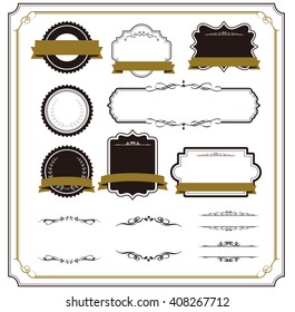 decorative frame set Vector

