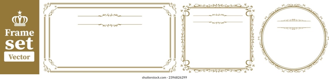 decorative frame set vector collection