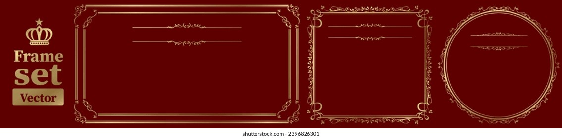 decorative frame set vector collection