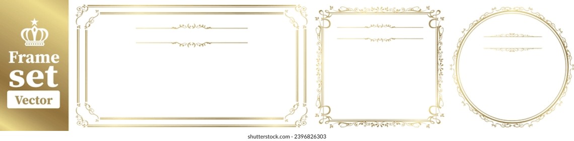 decorative frame set vector collection