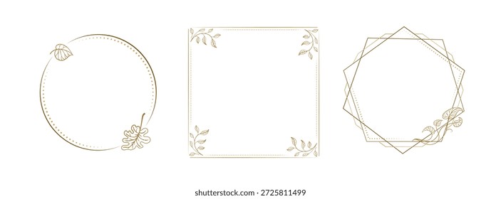 Decorative frame set. Vector geometric and ornamental borders