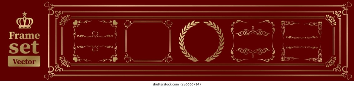 decorative frame set Vector illustration