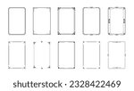 Decorative frame set. Vector vintage frames on white background. Wedding design elements. Decorated borders