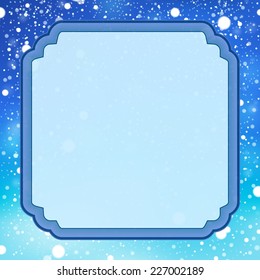 Decorative frame with snow 1 - eps10 vector illustration.
