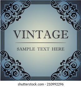 Decorative frame in the style of vintage
