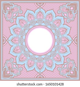 Decorative frame stylized as the culture of the East. Vector graphics
