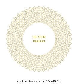 Decorative frame. A template for design. Circular ornament. Vector illustration.