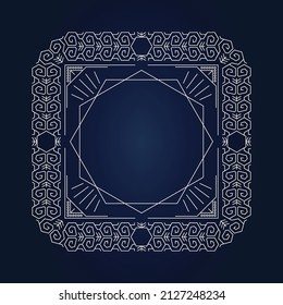 Decorative frame in thin line style for your design. Vector illustration