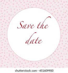 Decorative Frame. Universal card for invitation, Wedding and Birthday party. Photo frame with words Save the date.