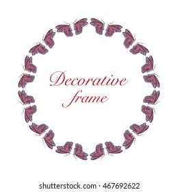 Decorative Frame. Universal card for Invitation and Birthday Party.
