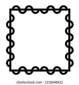 Decorative frame vector outline icon