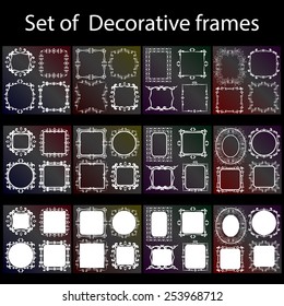 Decorative frame - vector set. Vector illustration