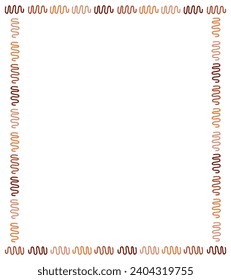 Decorative frame. Vector. Zigzag frame. On a white background. EPS10
