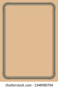 decorative frame in vintage style with beautiful filigree and retro border for premium invitation or wedding card on ancient background, luxury postcard, ornament vector