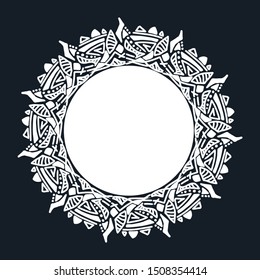 Decorative frame vintage vector element for design,shape and object ornament , place for text.Lace illustration for invitations and greeting cards.