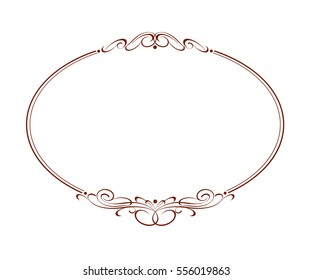 Decorative frame .Vintage vector.Well built for easy editing.Brown on white.Vector illustration.