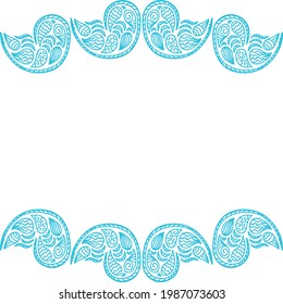 Marco decorativo de las gotas de agua. Ilustración del vector
