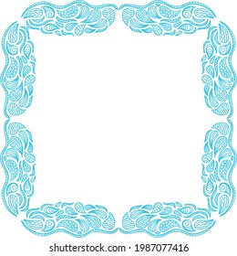 Marco decorativo de las gotas de agua. Ilustración del vector